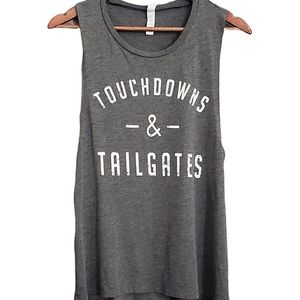 Bella+Canvas Football Tank Touchdowns And Tailgates, sz L